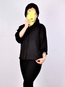 شومیز شانتون(آستین پفکی)