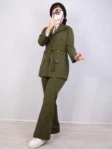 ست مازاراتی کت (جلو باز) و شلوار (دمپا)