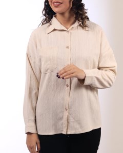 شومیز پشت بلند کراش (تک جیب)