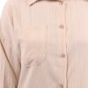 کرم روشن-شومیز پشت بلند کراش (تک جیب)