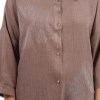 قهوه ای-شومیز مانتو بابوس (نگین گل)