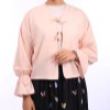 طرح پروانه(صورتی،مشکی)-ست شومیز+دامن چین دار