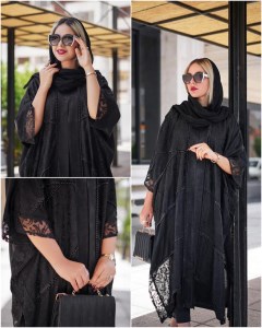 عبا زنانه (ترکیب گیپور-مروارید)