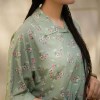 تاپلند-شومیز (پایین گره) دسته گل ریز پینترستی سبز6780