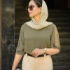 سایز 1-صدری- شومیز الیزه (آستین پفکی-ترکیب گیپور-نگین)