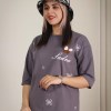 فیلی-ست تیشرت باکسی+شلوار (پاپیون برجسته)